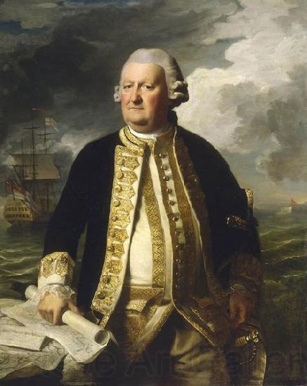 John Singleton Copley Portrait of Admiral Clark Gayton Norge oil painting art